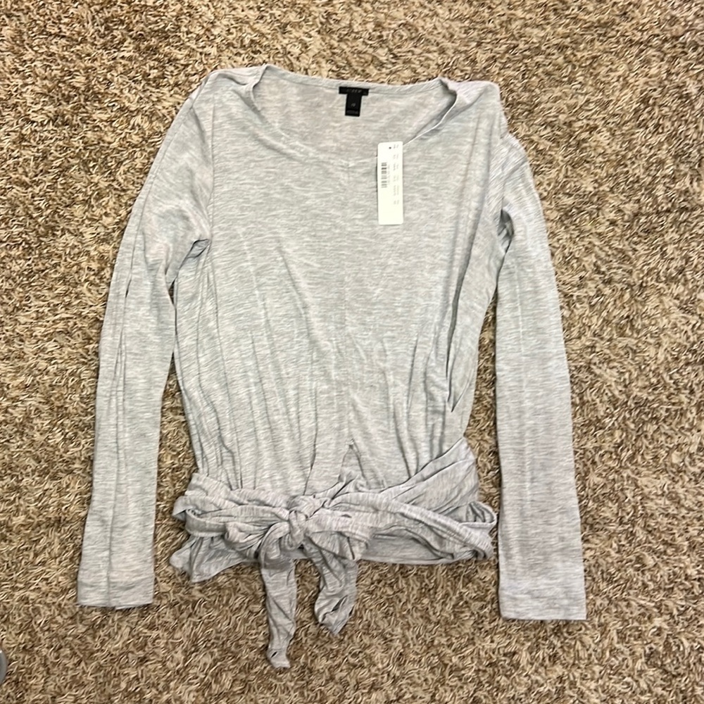 NWT jcrew tie front wrap shirt XS